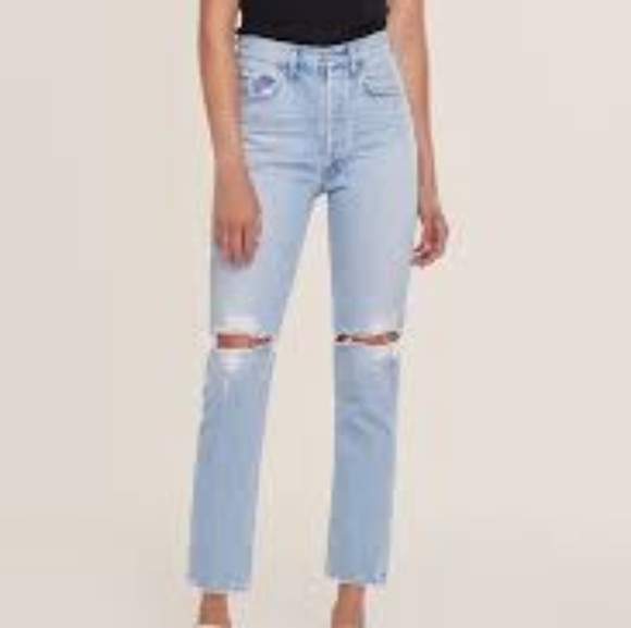 Agolde Denim - Agolde jeans Riley high rise straight crop, NWT,24